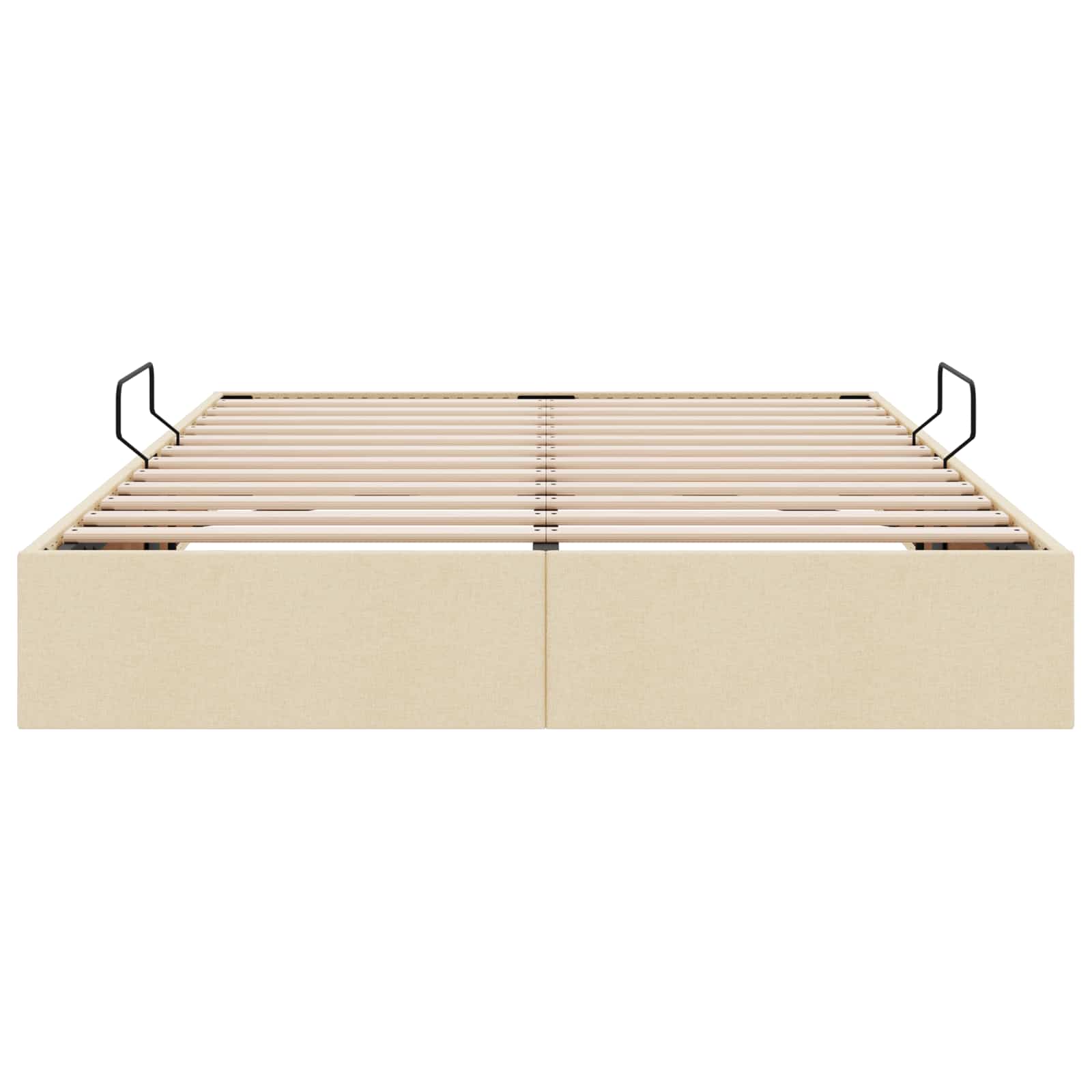 Letto ottomano con archiviazione Crema 140 x 200 cm Tessuto | homemem39