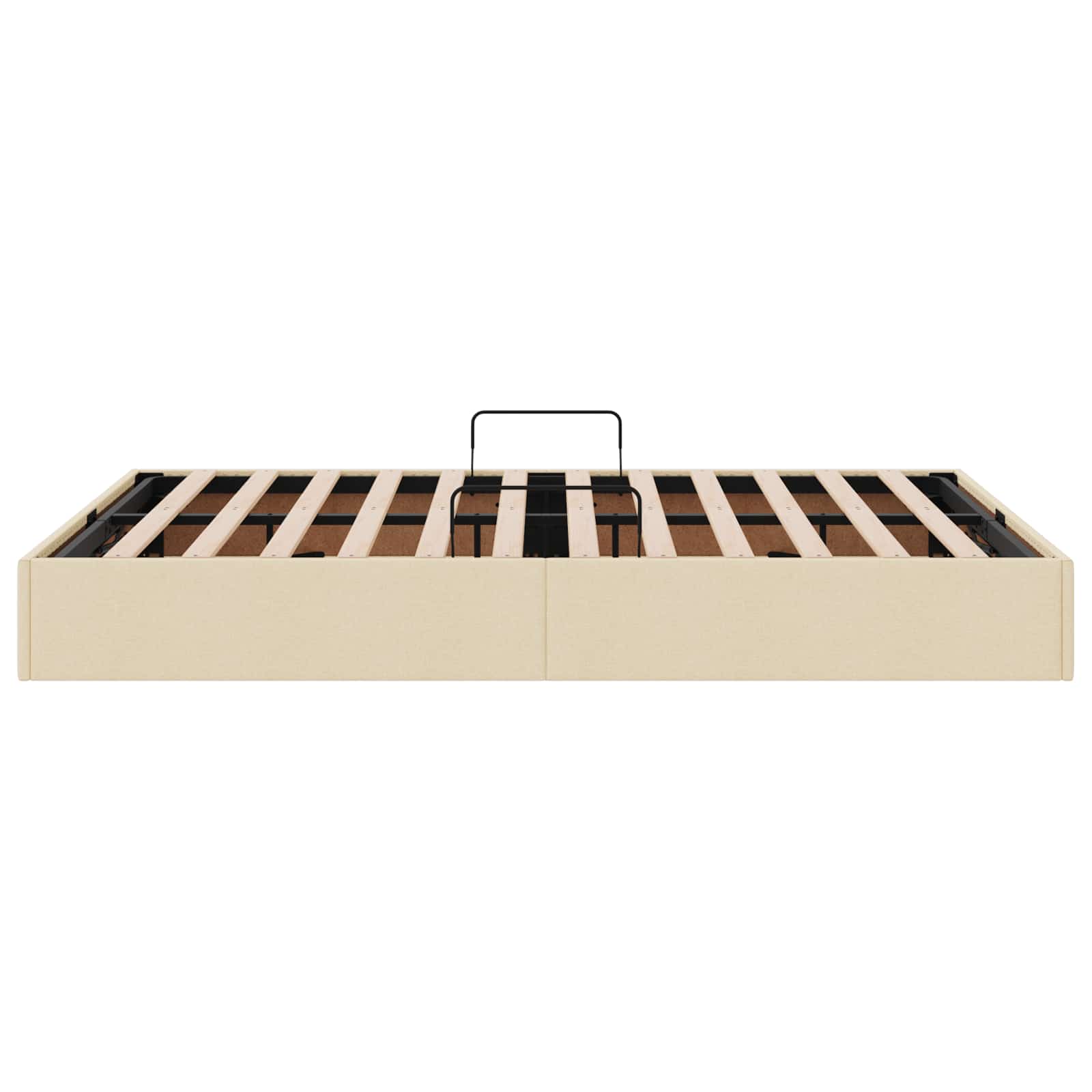 Letto ottomano con archiviazione Crema 140 x 200 cm Tessuto | homemem39