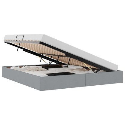 Letto ottomano Grigio chiaro 160 x 200 cm Tessuto | homemem39