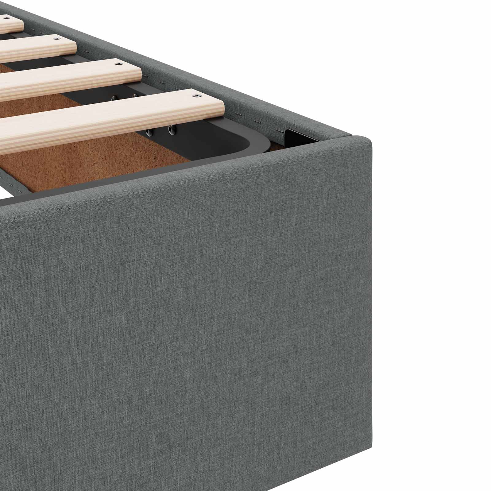 Letto ottomano Grigio scuro 160 x 200 cm Tessuto | homemem39