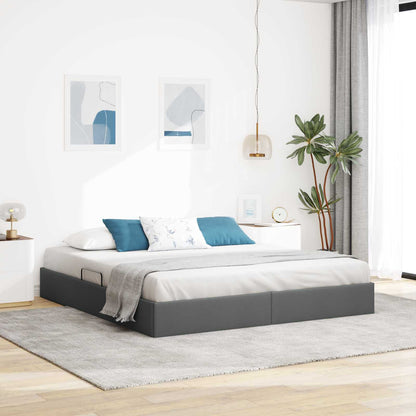 Letto ottomano Grigio scuro 160 x 200 cm Tessuto | homemem39