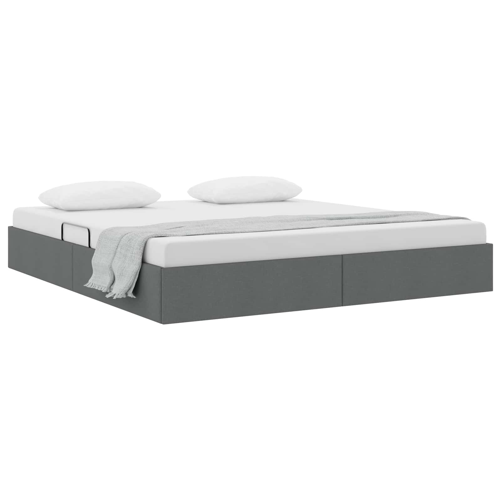 Letto ottomano Grigio scuro 160 x 200 cm Tessuto | homemem39