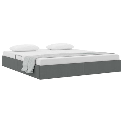 Letto ottomano Grigio scuro 160 x 200 cm Tessuto | homemem39