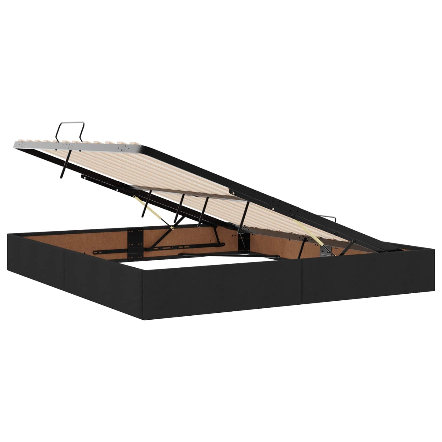 Letto ottomano con archiviazione Nero 160 x 200 cm Tessuto | homemem39