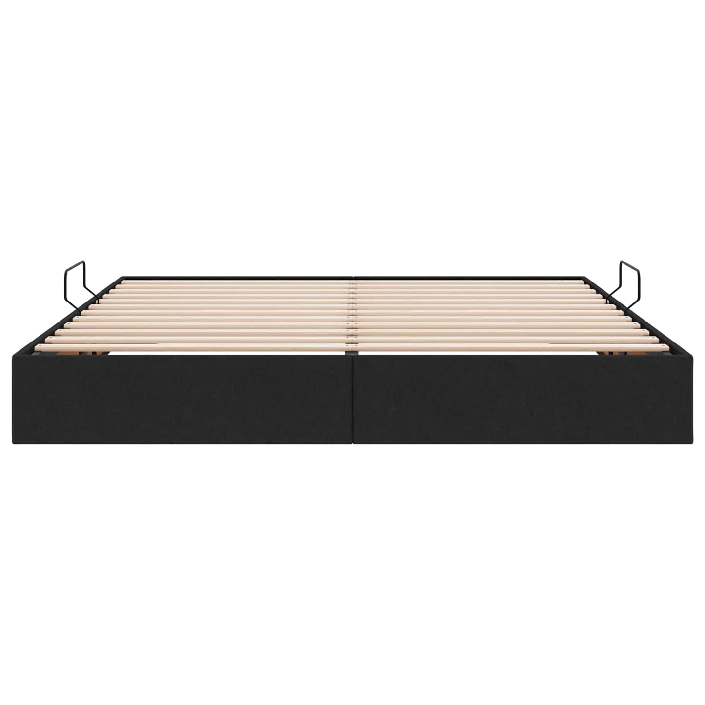 Letto ottomano con archiviazione Nero 160 x 200 cm Tessuto | homemem39