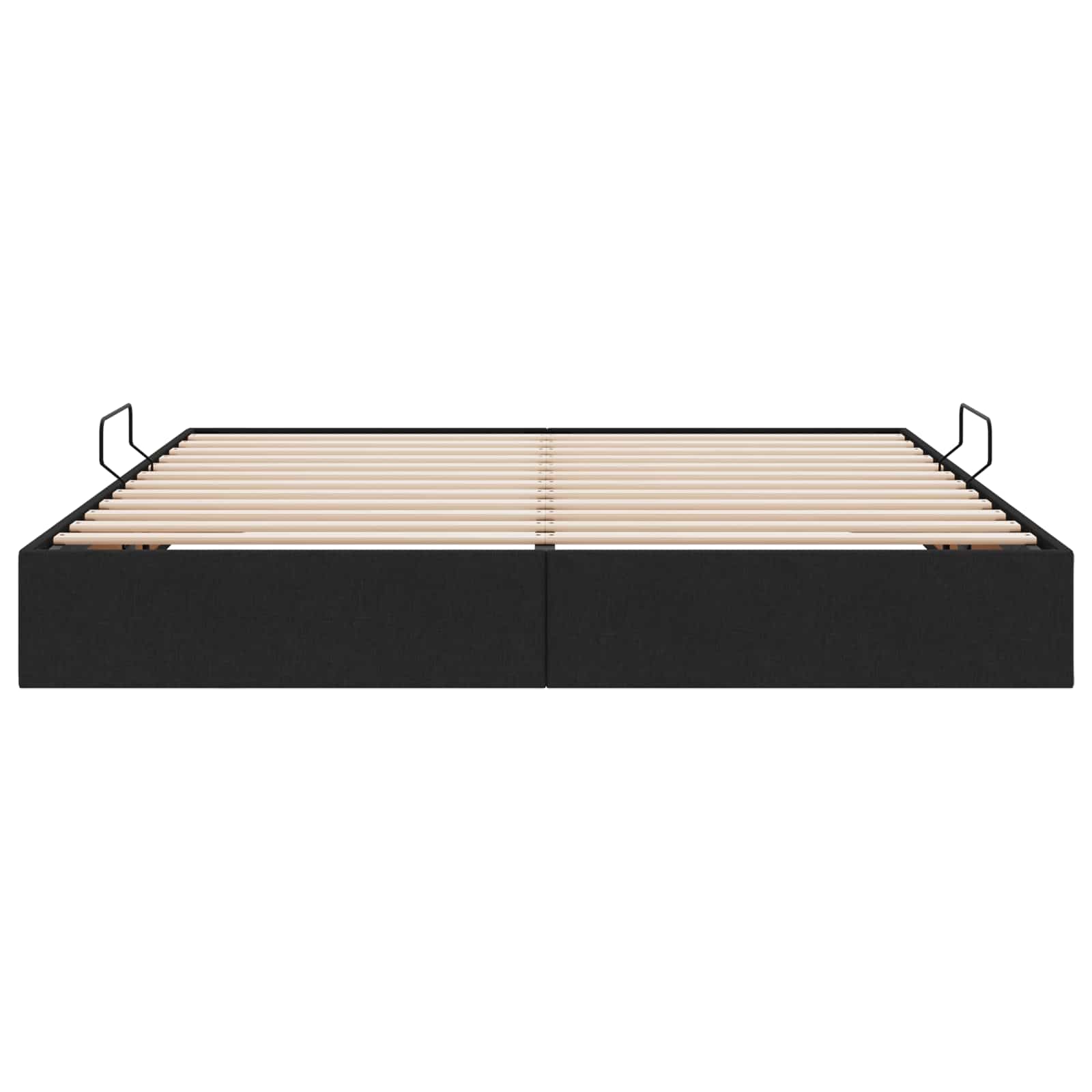 Letto ottomano con archiviazione Nero 160 x 200 cm Tessuto | homemem39