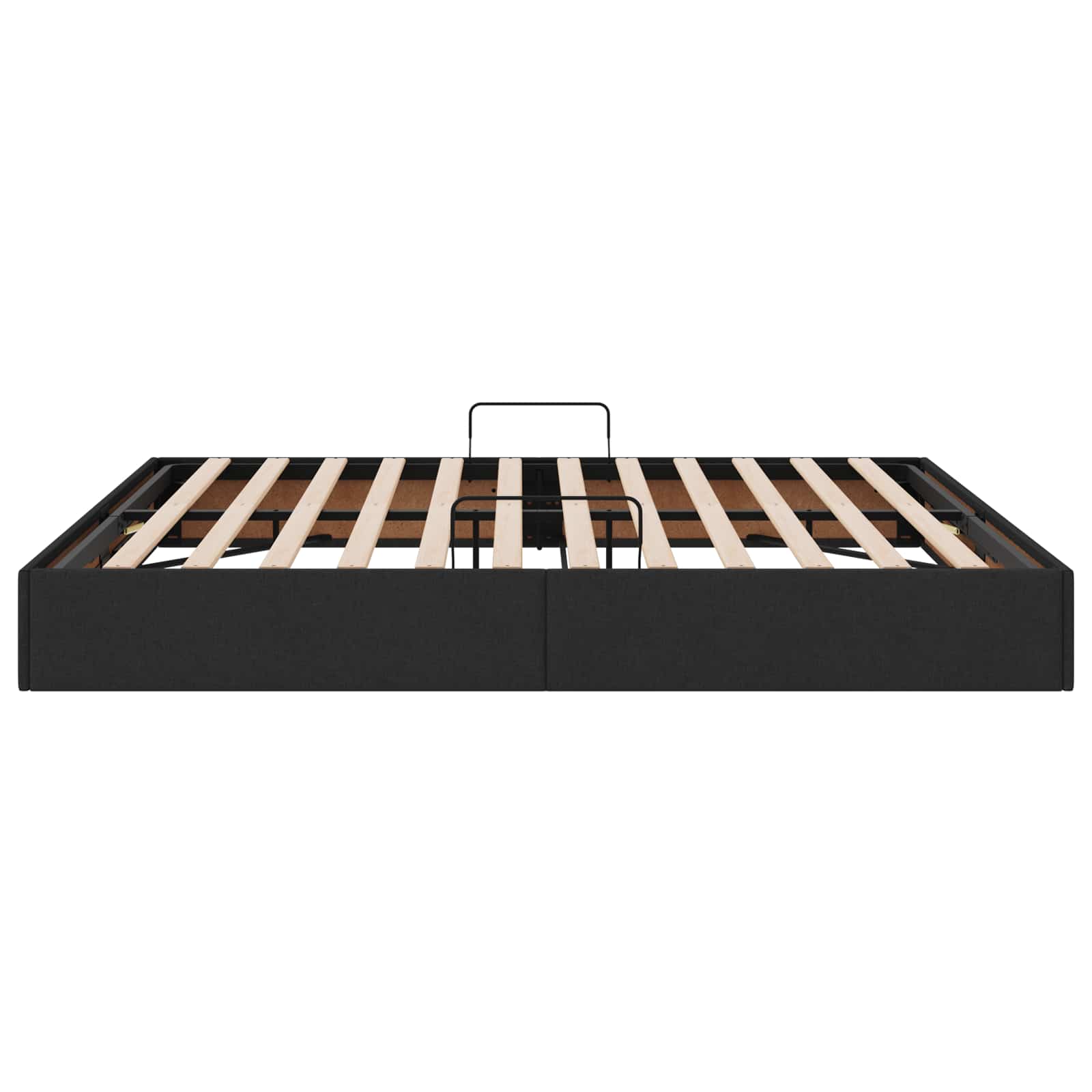 Letto ottomano con archiviazione Nero 160 x 200 cm Tessuto | homemem39