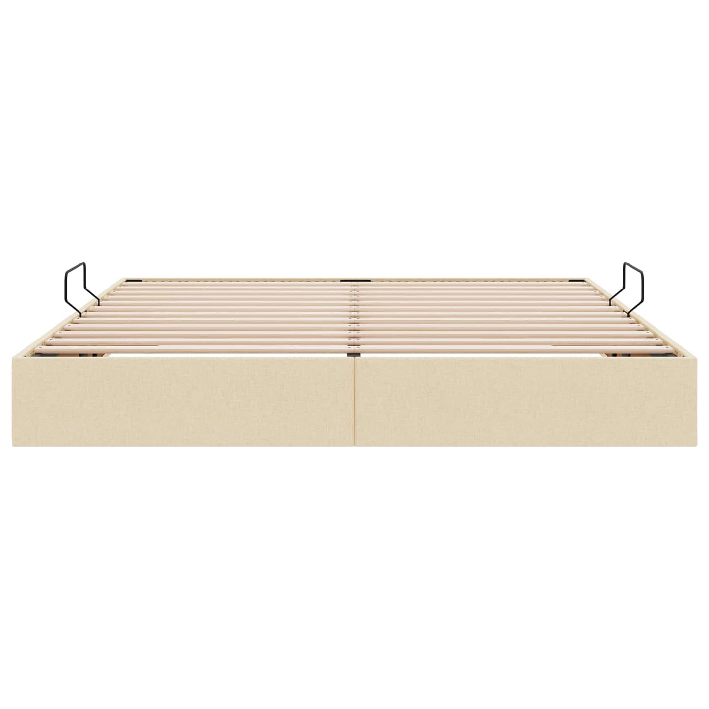 Letto ottomano con archiviazione Crema 160 x 200 cm Tessuto | homemem39