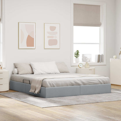 Letto ottomano Grigio chiaro 180 x 200 cm Tessuto | homemem39
