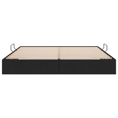 Letto ottomano con archiviazione Nero 180 x 200 cm Tessuto | homemem39
