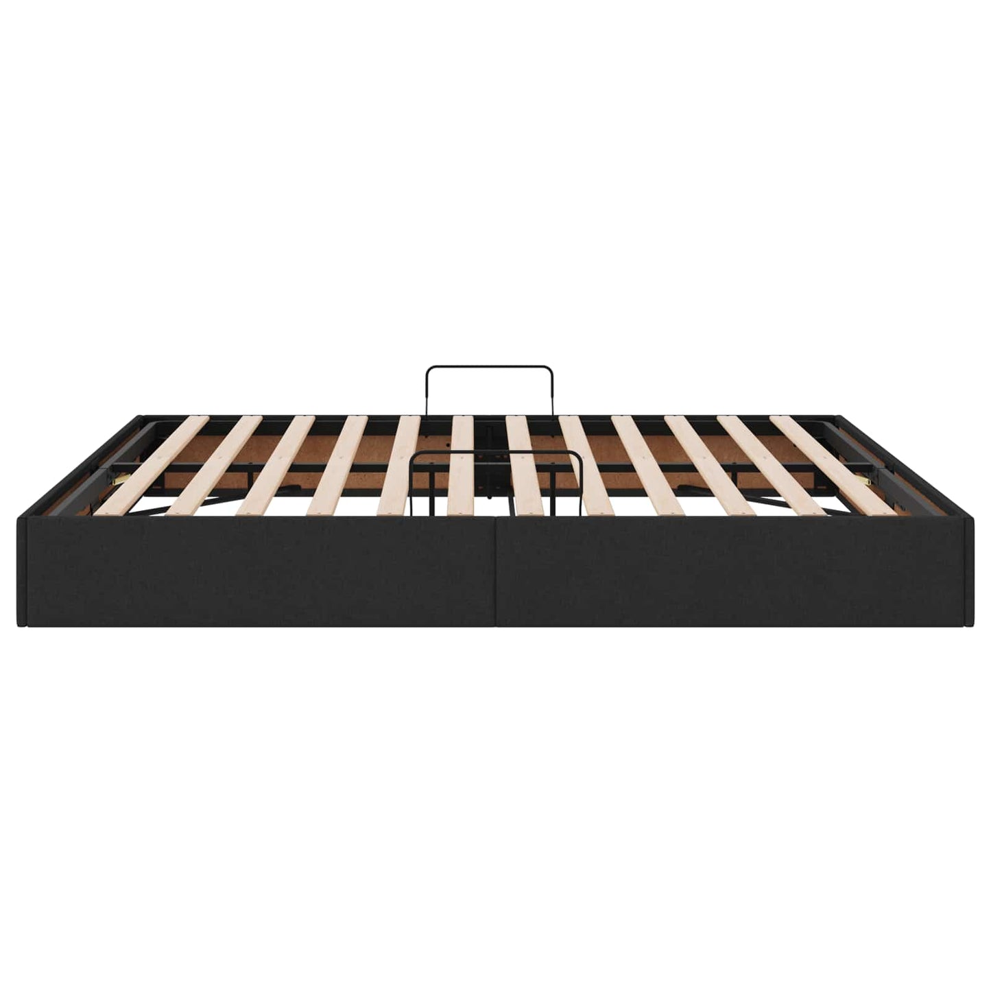 Letto ottomano con archiviazione Nero 180 x 200 cm Tessuto | homemem39