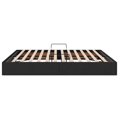 Letto ottomano con archiviazione Nero 180 x 200 cm Tessuto | homemem39