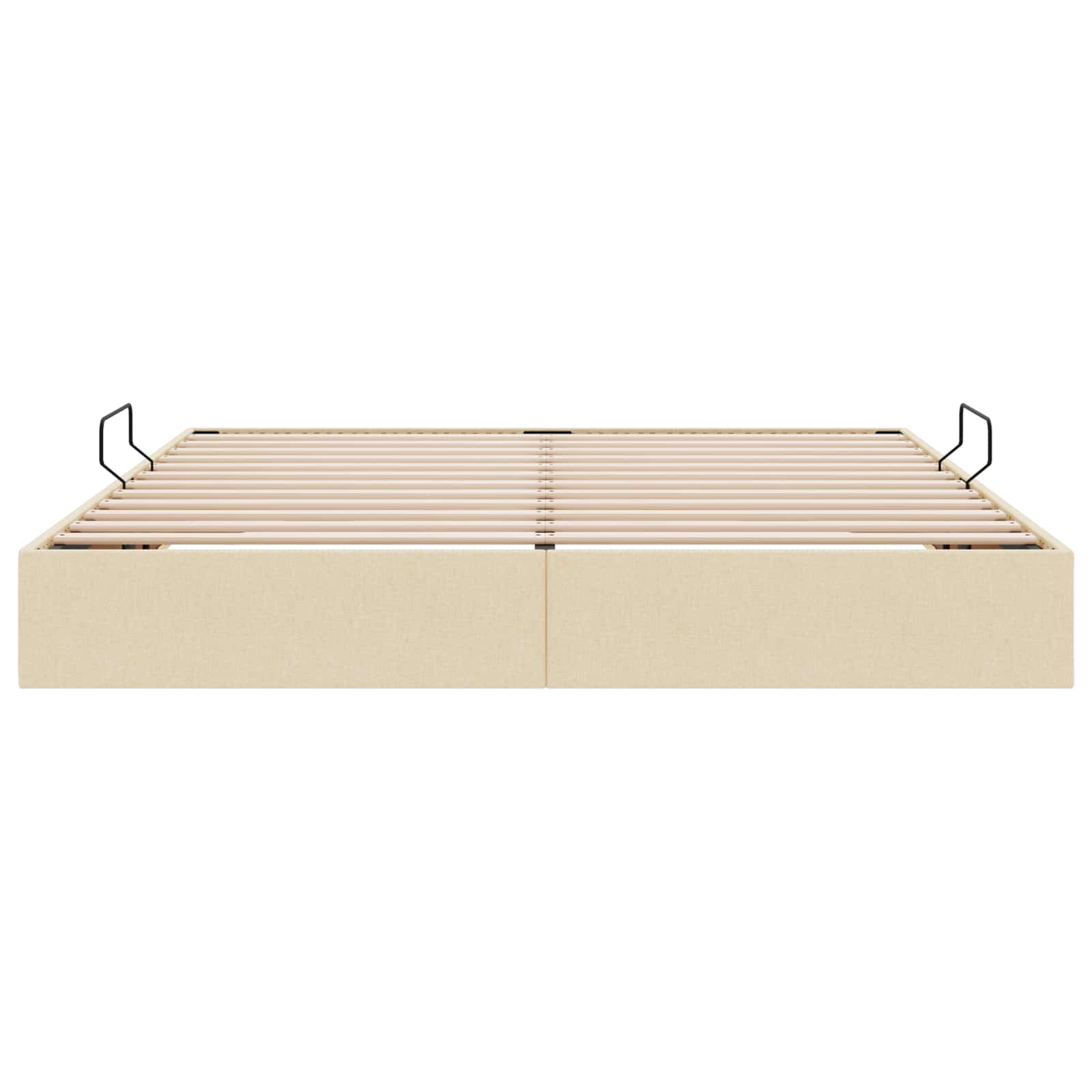 Letto ottomano con archiviazione Crema 180 x 200 cm Tessuto | homemem39