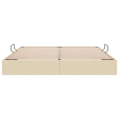 Letto ottomano con archiviazione Crema 180 x 200 cm Tessuto | homemem39