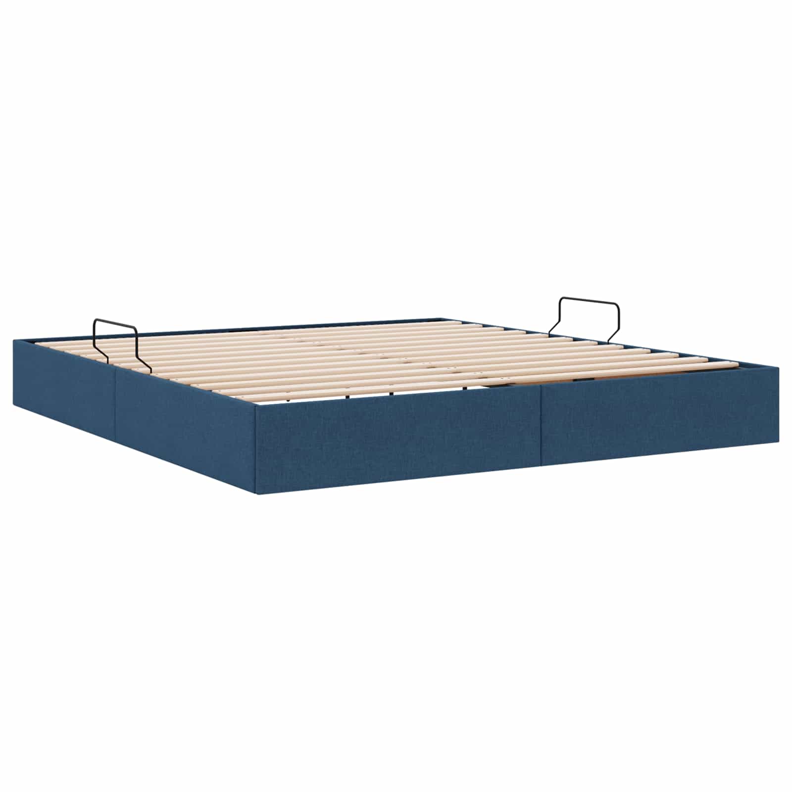 Letto ottomano con archiviazione Blu 180 x 200 cm Tessuto | homemem39