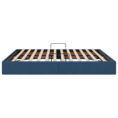 Letto ottomano con archiviazione Blu 180 x 200 cm Tessuto | homemem39