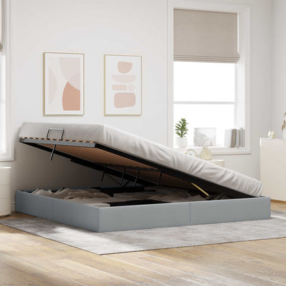 Letto ottomano Grigio chiaro 200 x 200 cm Tessuto | homemem39
