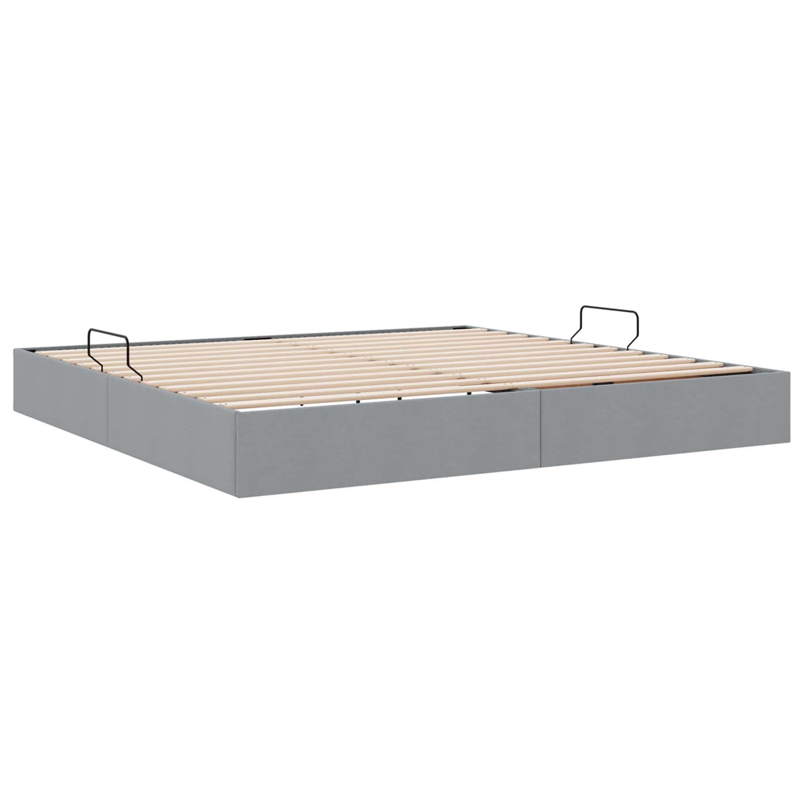 Letto ottomano Grigio chiaro 200 x 200 cm Tessuto | homemem39