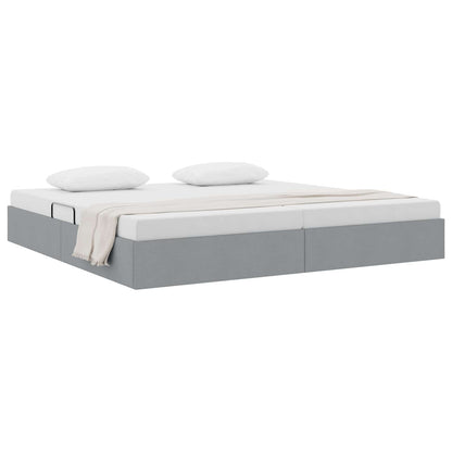 Letto ottomano Grigio chiaro 200 x 200 cm Tessuto | homemem39