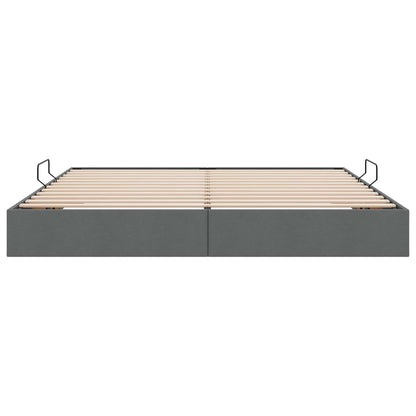 Letto ottomano Grigio scuro 200 x 200 cm Tessuto | homemem39