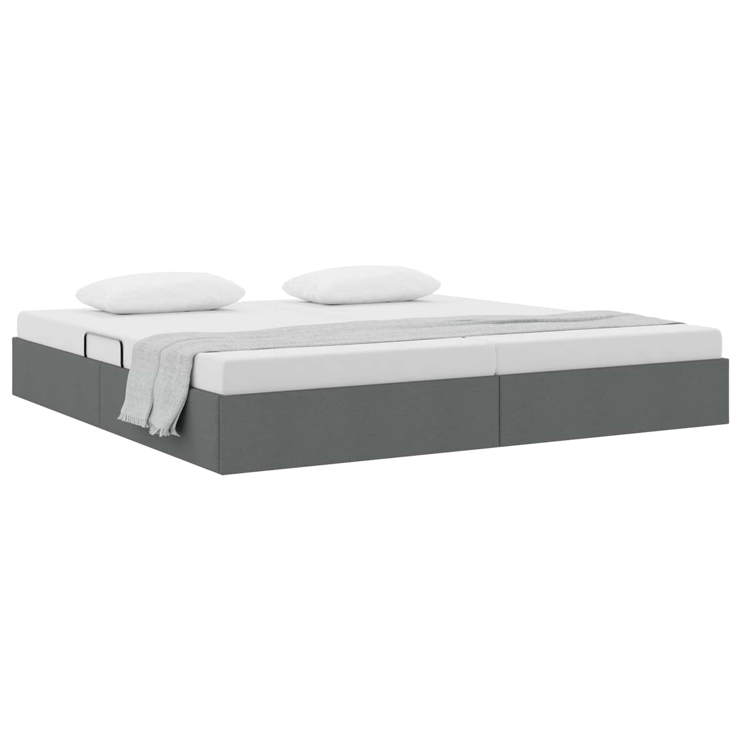 Letto ottomano Grigio scuro 200 x 200 cm Tessuto | homemem39