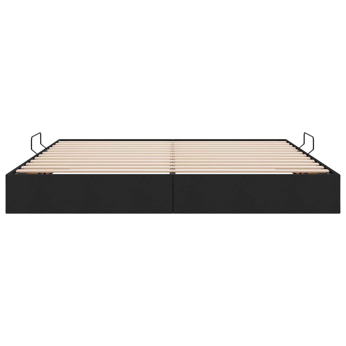Letto ottomano con archiviazione Nero 200 x 200 cm Tessuto | homemem39