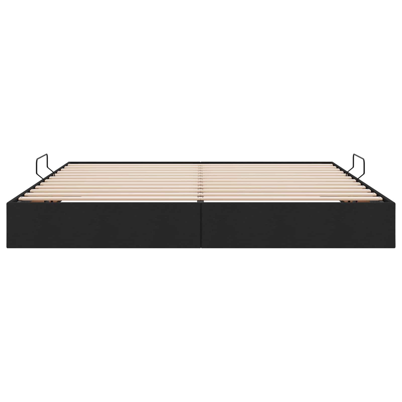 Letto ottomano con archiviazione Nero 200 x 200 cm Tessuto | homemem39