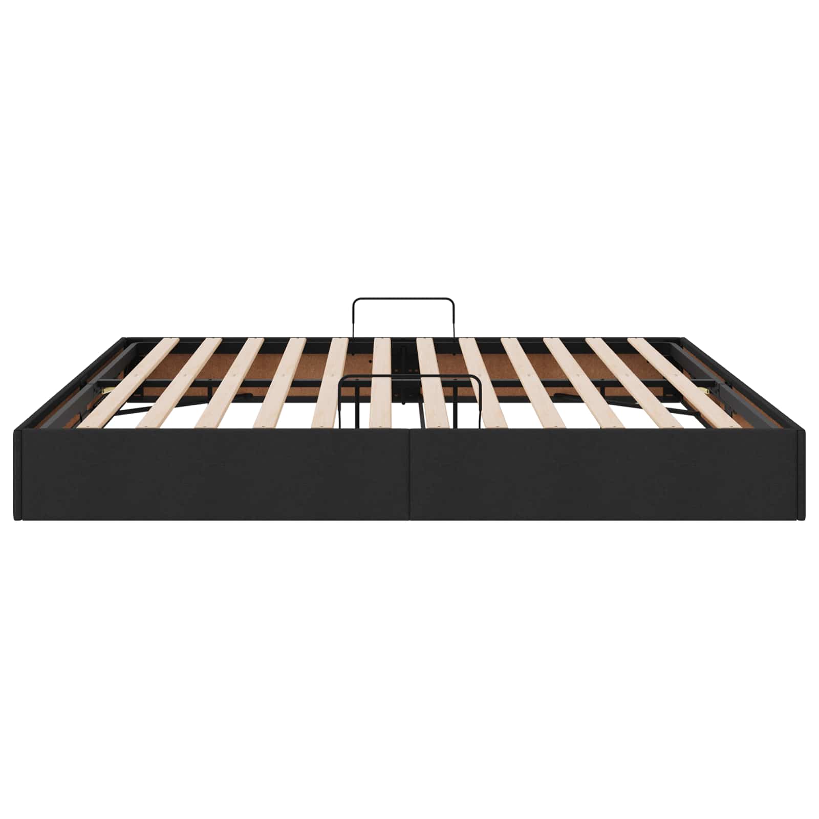 Letto ottomano con archiviazione Nero 200 x 200 cm Tessuto | homemem39