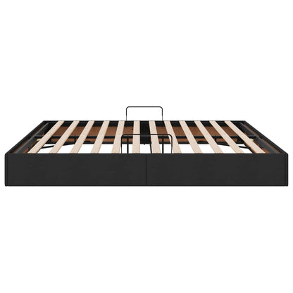 Letto ottomano con archiviazione Nero 200 x 200 cm Tessuto | homemem39