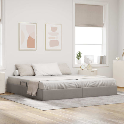 Letto ottomano con archiviazione Talpa 200 x 200 cm Tessuto