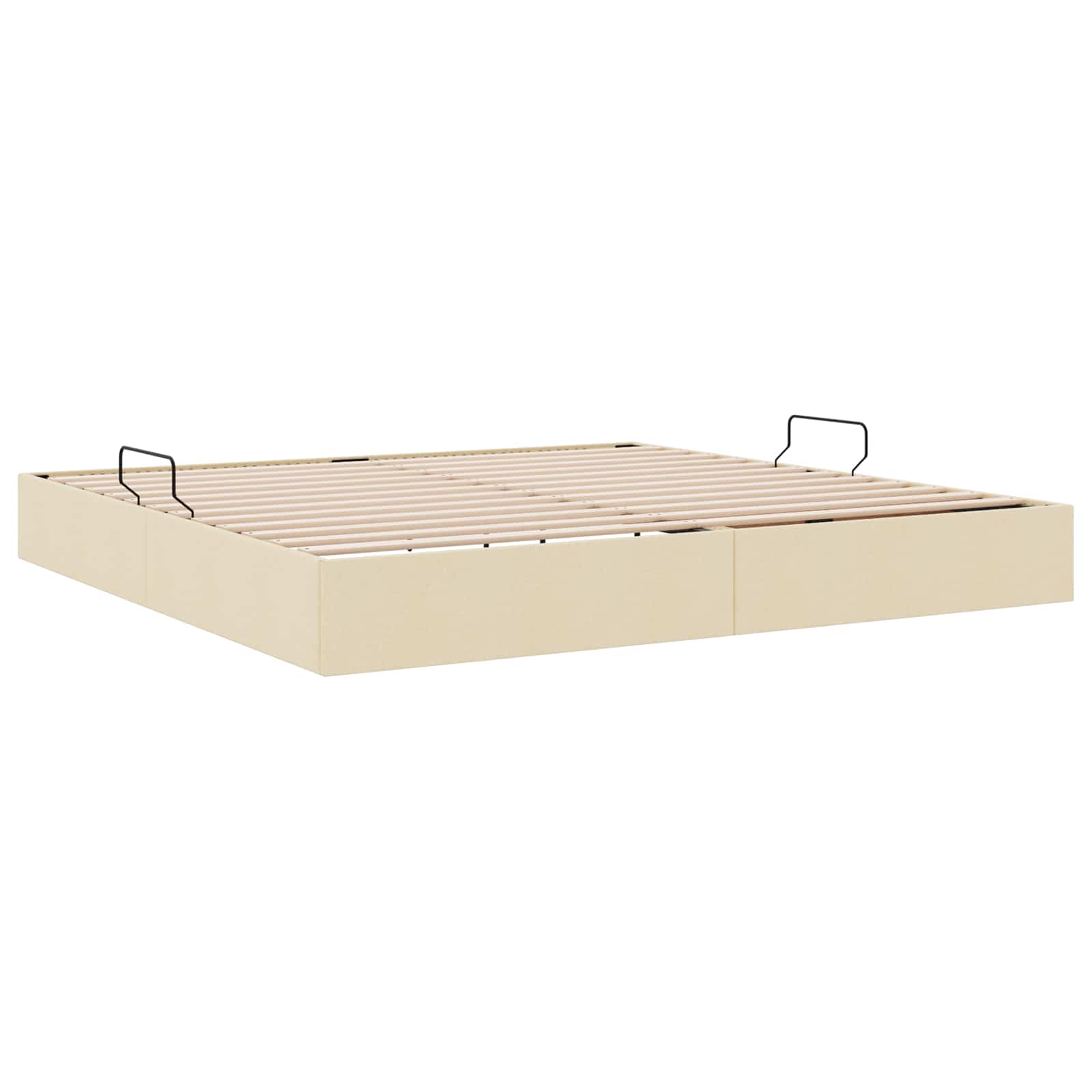Letto ottomano con archiviazione Crema 200 x 200 cm Tessuto | homemem39