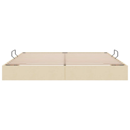 Letto ottomano con archiviazione Crema 200 x 200 cm Tessuto | homemem39