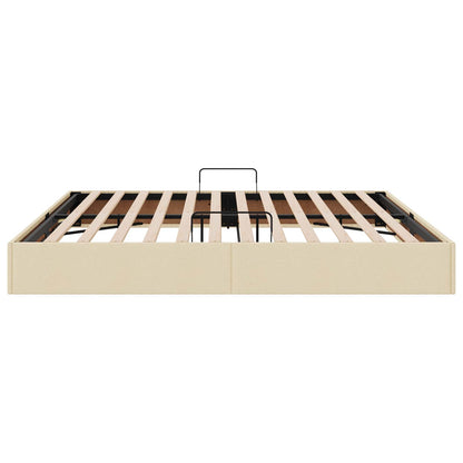 Letto ottomano con archiviazione Crema 200 x 200 cm Tessuto | homemem39