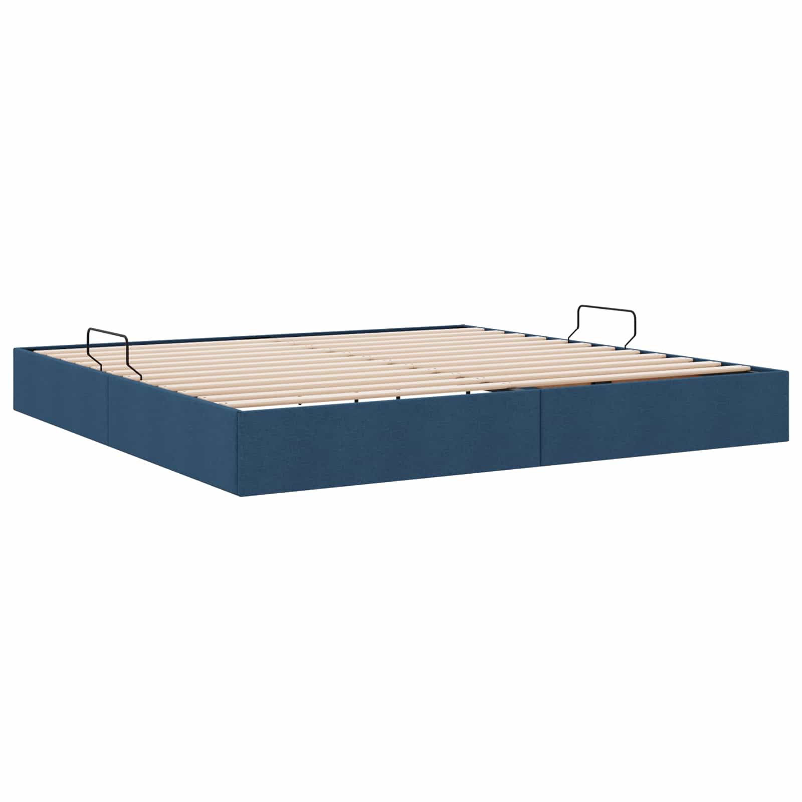 Letto ottomano con archiviazione Blu 200 x 200 cm Tessuto | homemem39