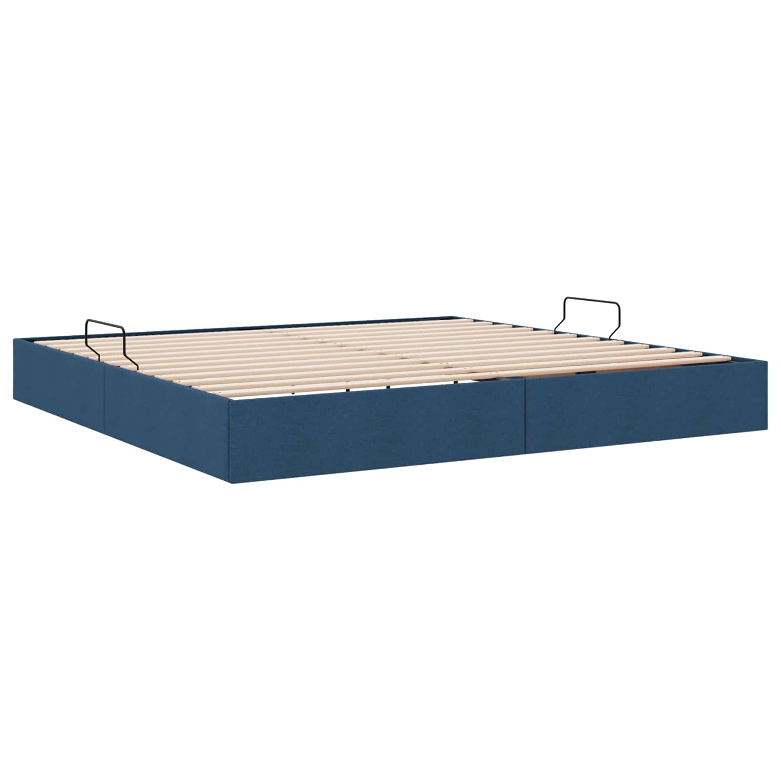 Letto ottomano con archiviazione Blu 200 x 200 cm Tessuto | homemem39