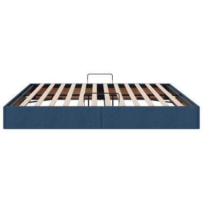 Letto ottomano con archiviazione Blu 200 x 200 cm Tessuto | homemem39