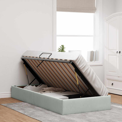 Letto ottomano Grigio Chiaro 90 x 190 cm Velluto | homemem39