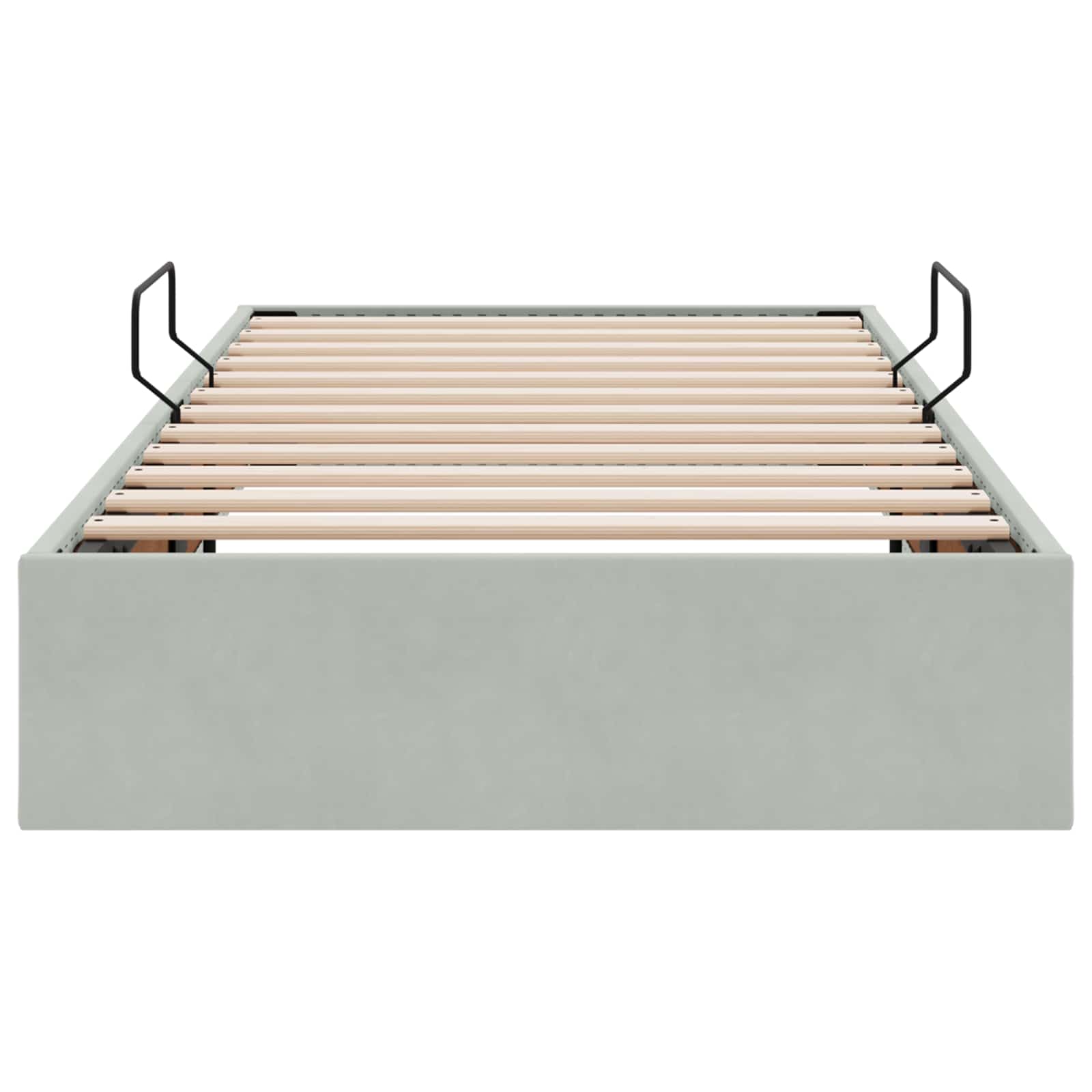 Letto ottomano Grigio Chiaro 90 x 190 cm Velluto | homemem39