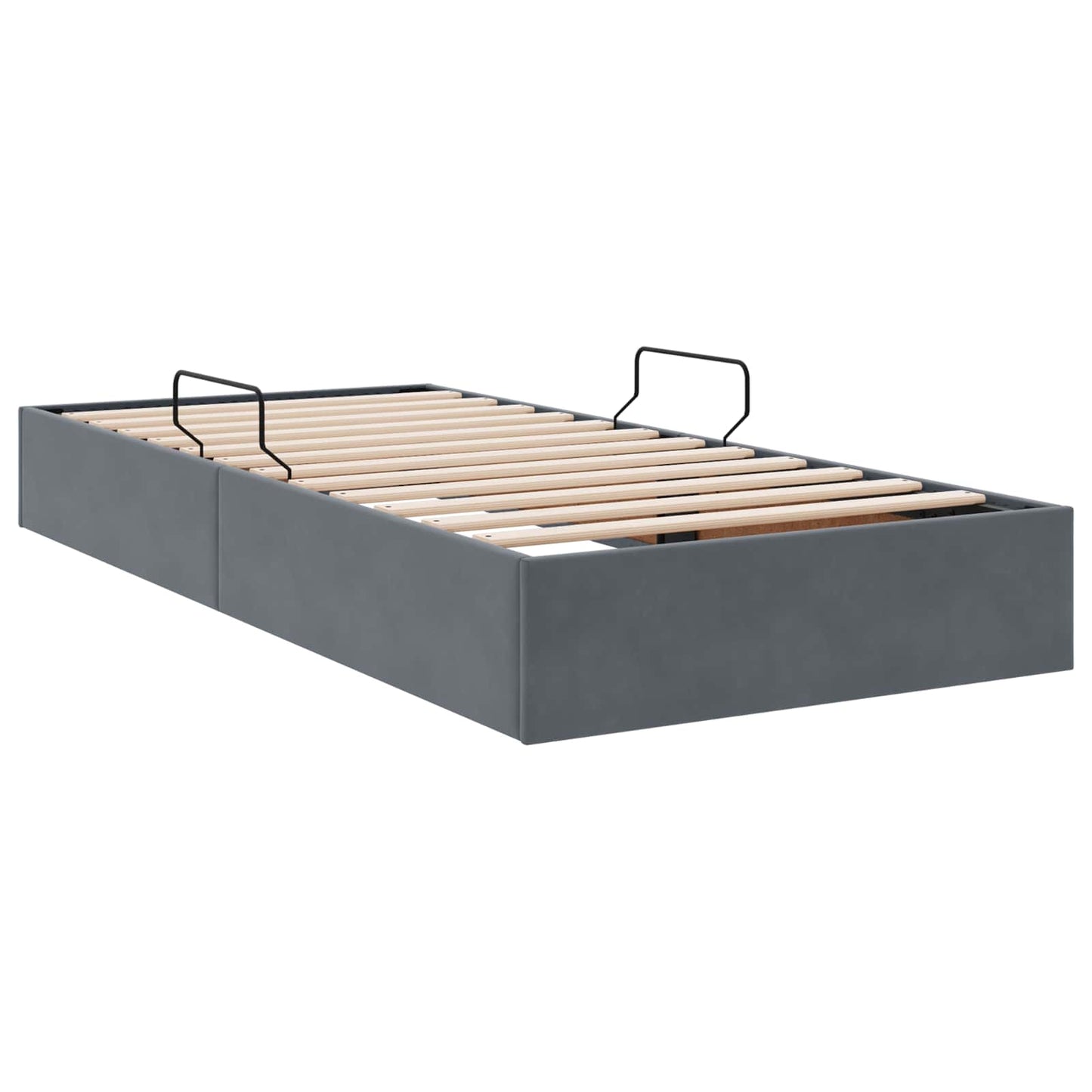 Letto ottomano Grigio Scuro 90 x 190 cm Velluto | homemem39