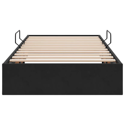 Letto ottomano con archiviazione Nero 90 x 190 cm Velluto | homemem39