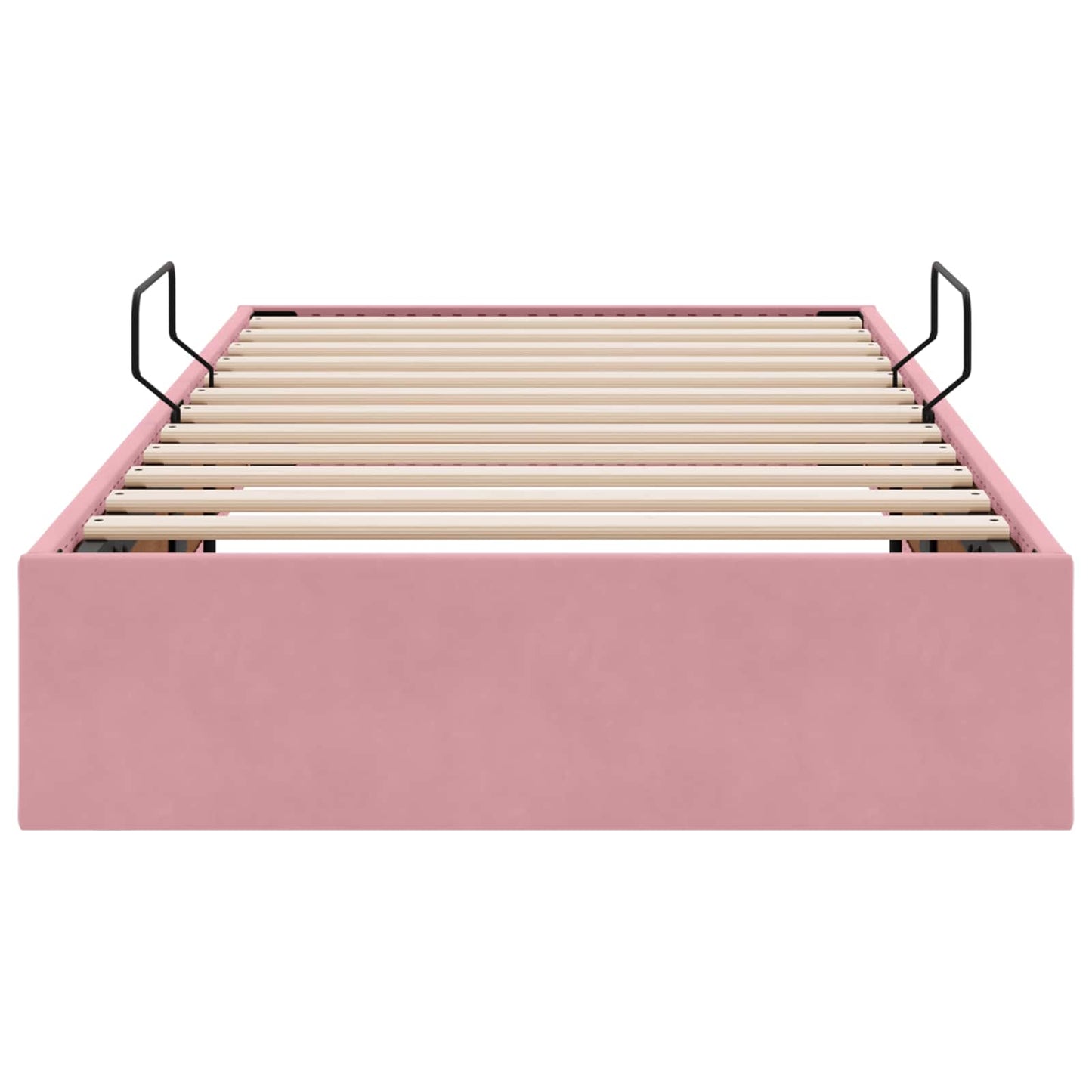 Letto ottomano con archiviazione Rosa 90 x 190 cm Velluto | homemem39
