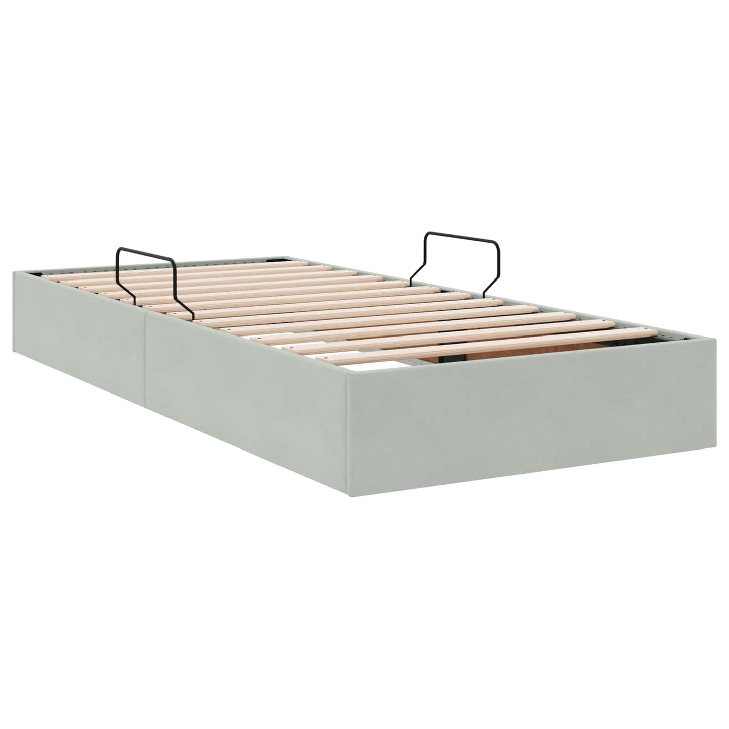 Letto ottomano Grigio Chiaro 90 x 200 cm Velluto | homemem39