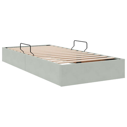 Letto ottomano Grigio Chiaro 90 x 200 cm Velluto | homemem39