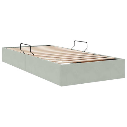 Letto ottomano Grigio Chiaro 90 x 200 cm Velluto | homemem39