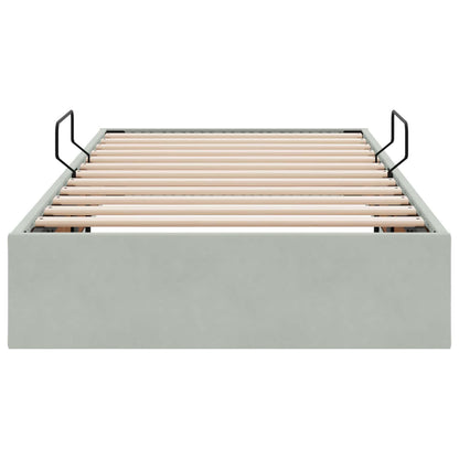 Letto ottomano Grigio Chiaro 90 x 200 cm Velluto | homemem39