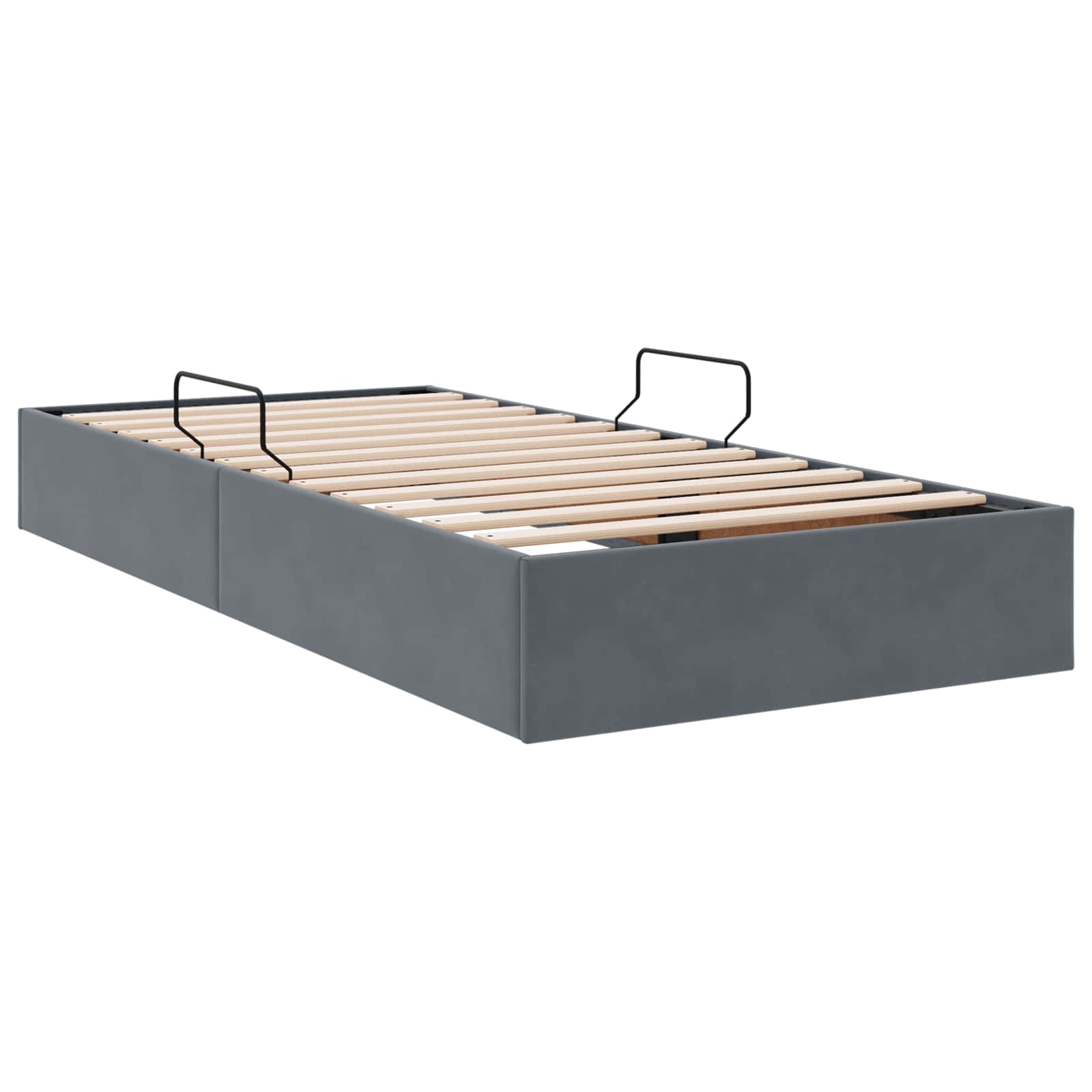 Letto ottomano Grigio Scuro 90 x 200 cm Velluto | homemem39
