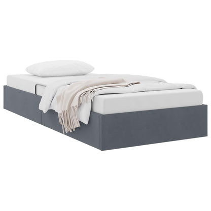Letto ottomano Grigio Scuro 90 x 200 cm Velluto | homemem39