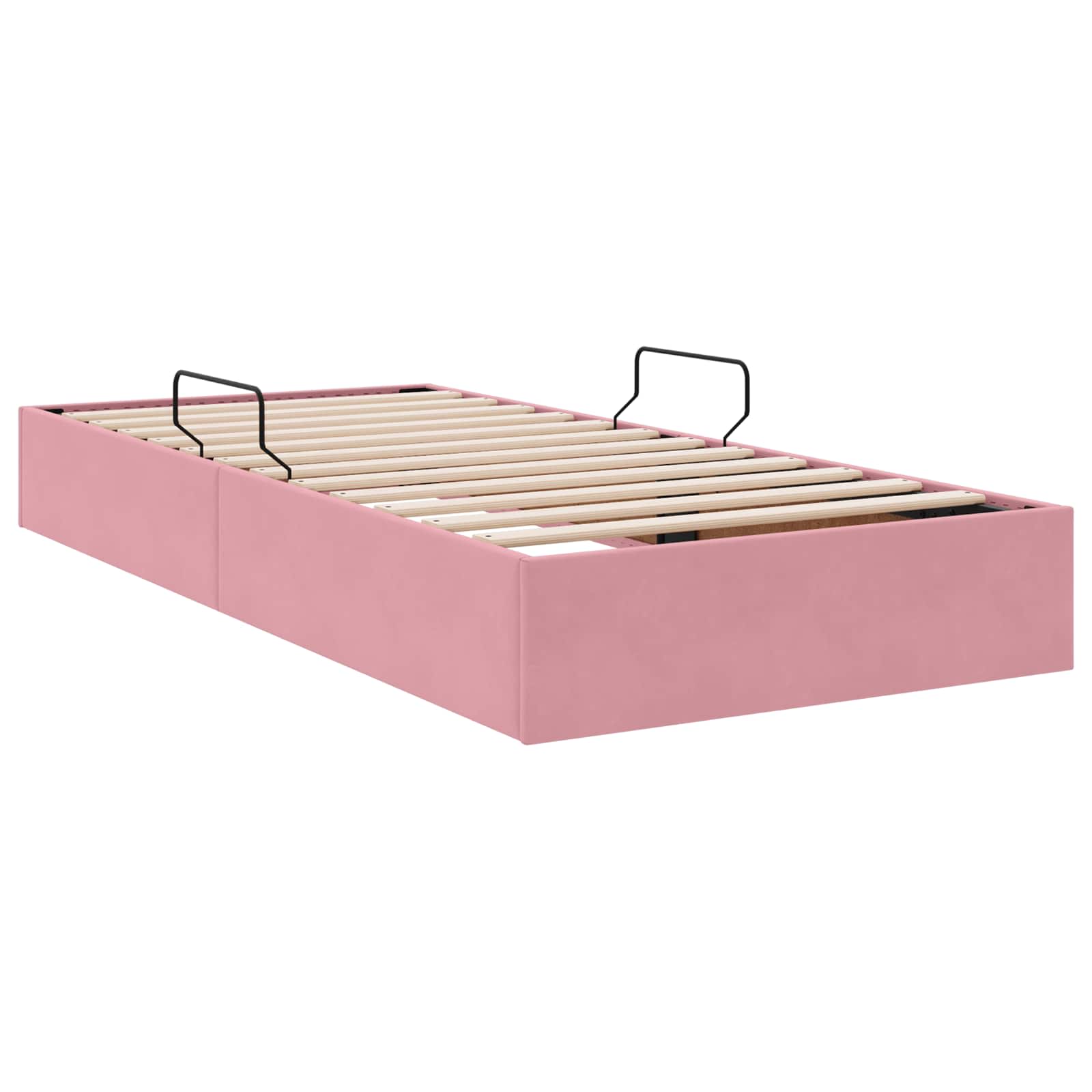 Letto ottomano con archiviazione Rosa 90 x 200 cm Velluto | homemem39
