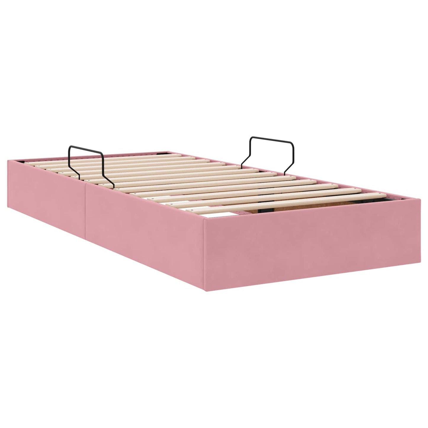 Letto ottomano con archiviazione Rosa 90 x 200 cm Velluto | homemem39