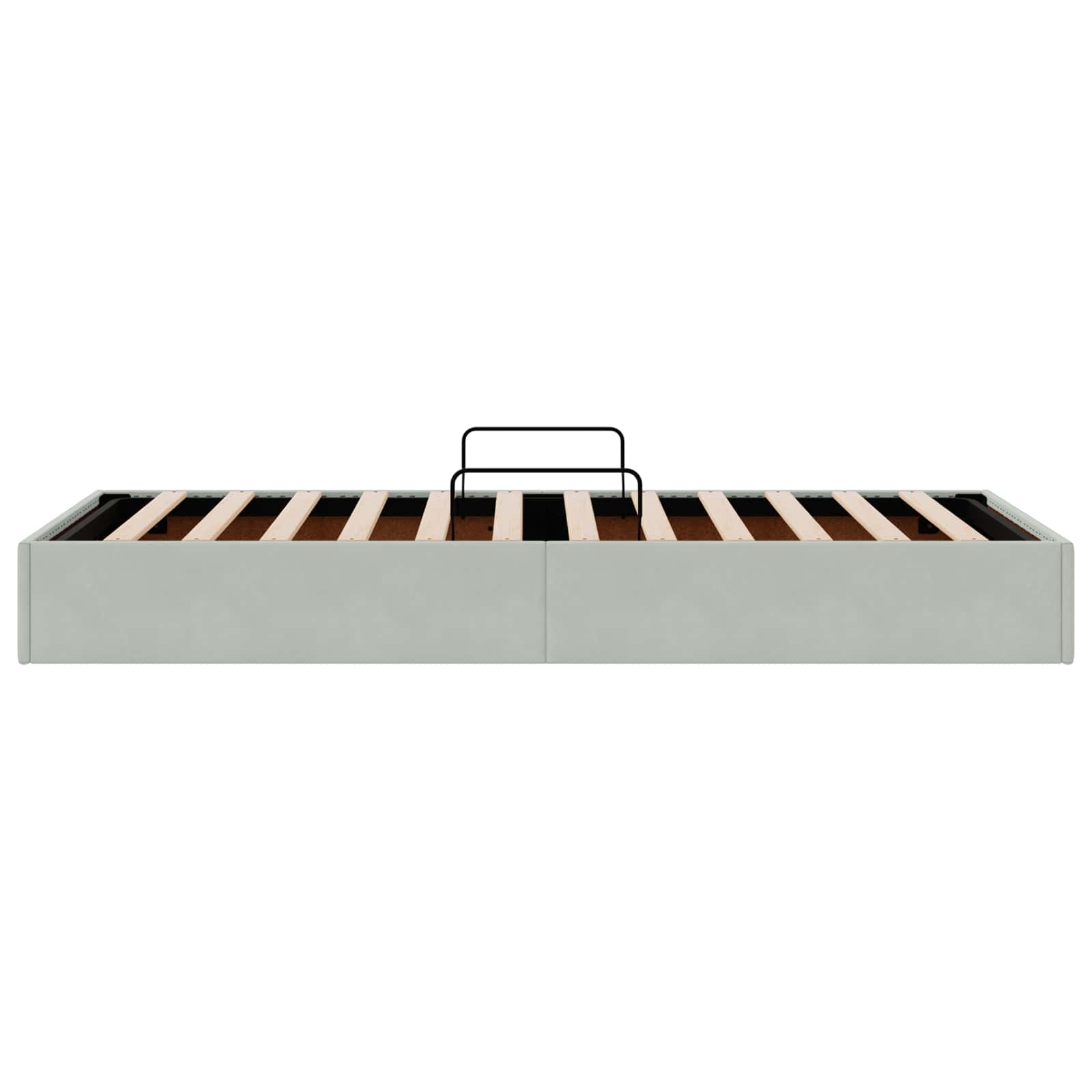 Letto ottomano Grigio Chiaro 100 x 200 cm Velluto | homemem39